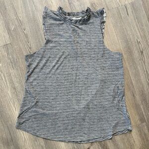 Striped Sleeveless Top - Gray